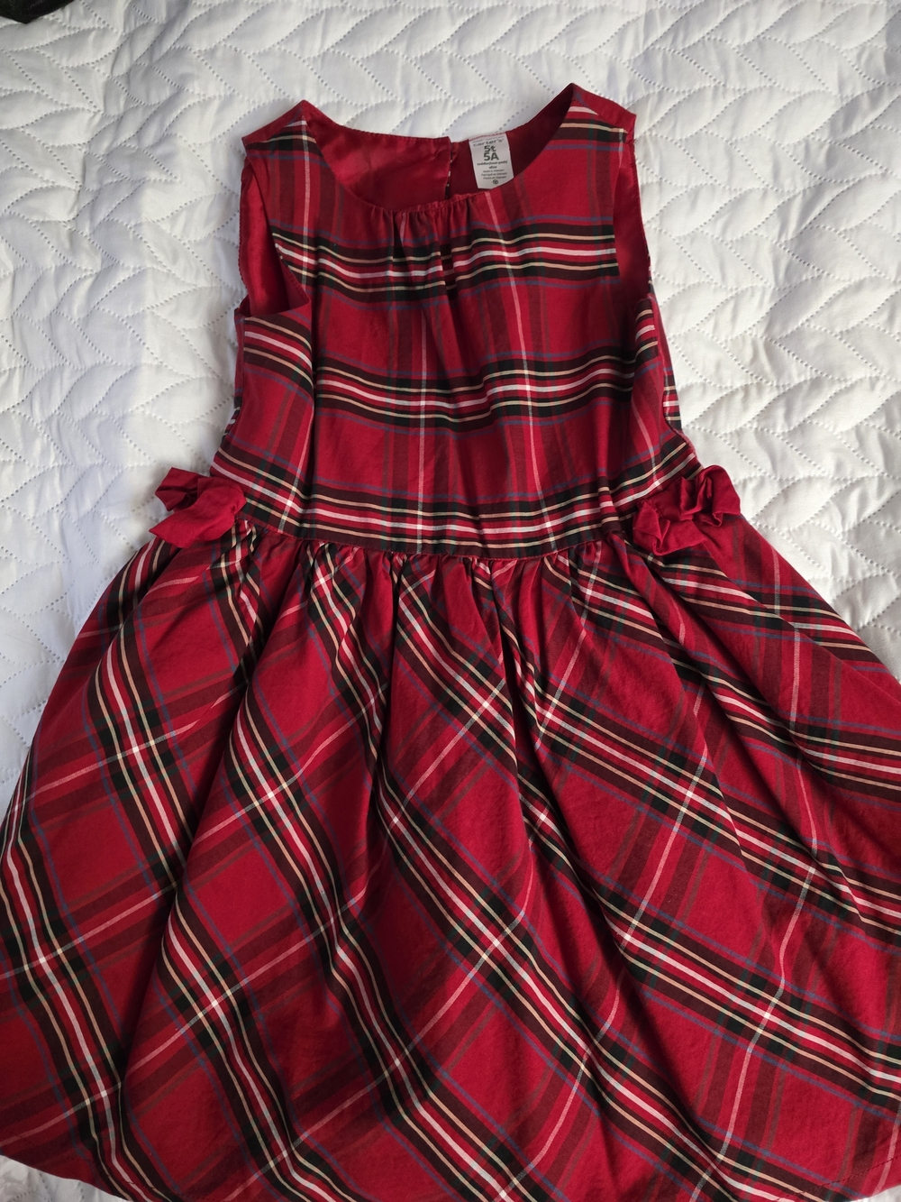 Carter's Red Plaid Sleeveless Holiday Dress